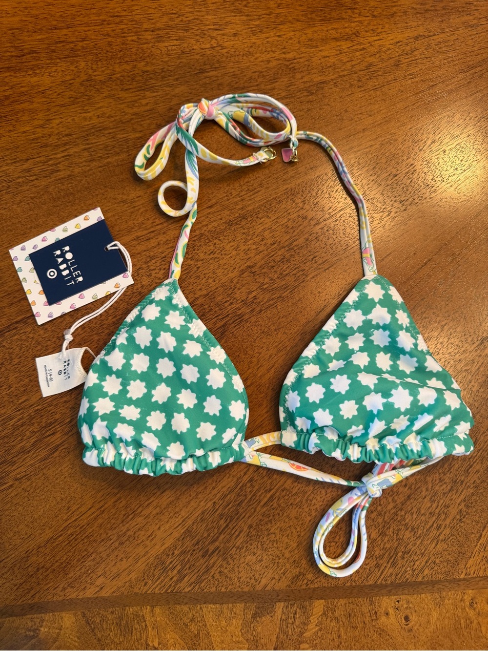 Roller Rabbit Floral Multi-Color Bikini Top - Picture 2 of 7